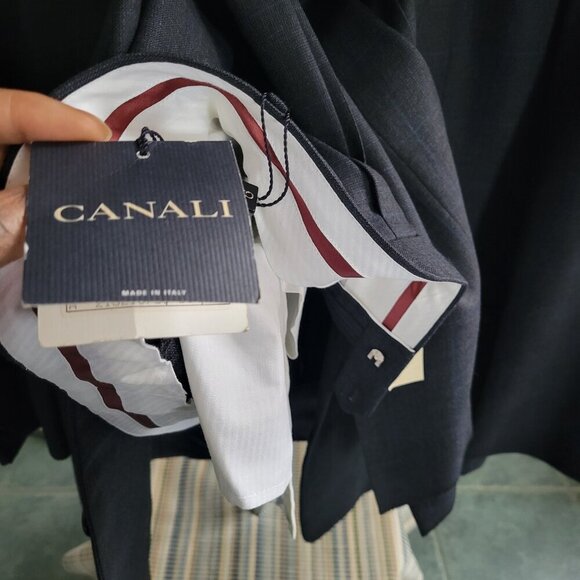 NWT- CANALI Men’s Italian Pure Wool Double Breasted Suit - Classic Fit - Picture 11 of 15